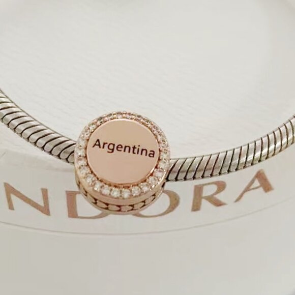 Pandora Argentina Flag pendant Rose Gold-Plated - Picture 4 of 4
